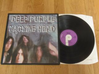 Deep Purple Machine Head 1st Press A1/b1,  Lyric Poster Stunning Audio -