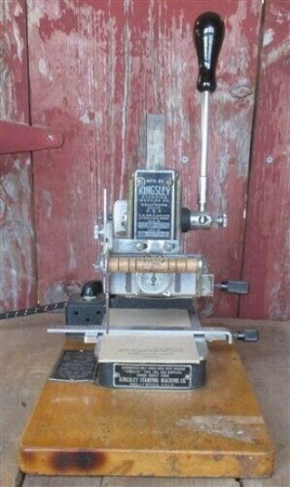 Kingsley Stamping Machine Vintage Embossing Machine,  Hot Foil Stamping d, 2