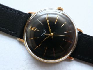 Elegant Very very rare Vintage Black POLJOT Men ' s dress watch from 1960 ' s years 3