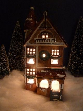 Christmas Dept 56 - Snow Village 1979 - " Victorian " House 5054 - 2 Rare