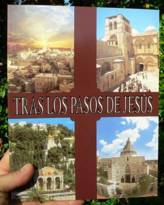Tras Los Pasos De Jesus Libro Español Holy Bible Land Spanish Book,  Jerusalem