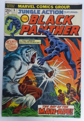 Jungle Action 5 1973 1st Black Panther Solo Title Marvel Comics