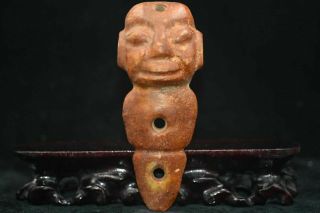 Old Chinese Neolithic Hongshan Jade Hand Carved Amulet Pendant 489g D723