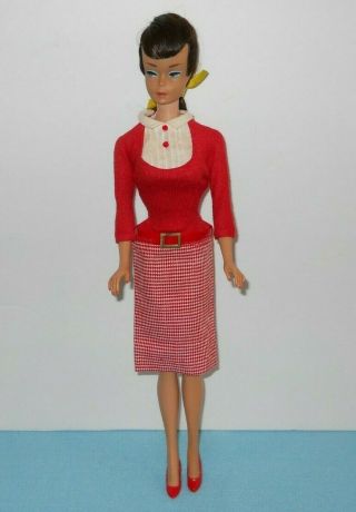 Vintage Doll Barbie Swirl Ponytail Brunette 850 1964 Student Teacher 1622