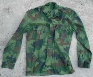 Yugoslavia / Serbia Good M93 Camouflage Army Shirt Size 41 110cm Small/med.