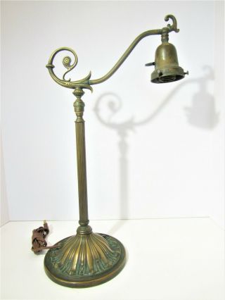Vintage 1910 Handel Tiffany Duffner Style Bronze Desk Lamp Base - Signed Base 3