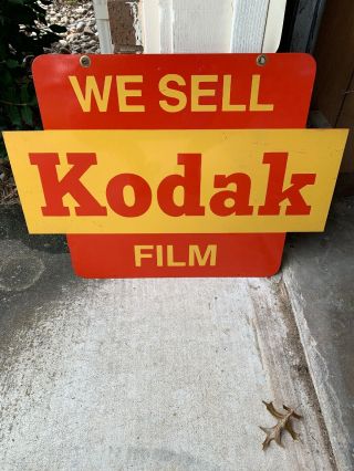 Vintage Two Sided We Sell Kodak Film Sign