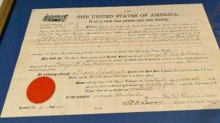 1895 - Vintage I T.  (indian Territory) Homestead Deed - Grover Cleveland