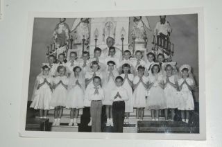 Wow Vintage Black & White 1940s Religious Catholic Church Photo Photograph