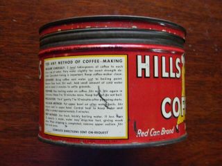Hills Brothers coffee - red can.  Vintage.  1 pound. 2