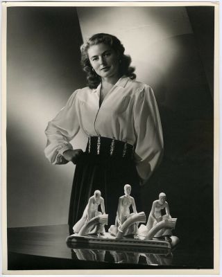 Stunning 1940s Vintage Ernest A.  Bachrach Ingrid Bergman Large Format Photograph