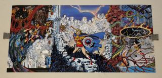 Vintage 1987 Dc Comics Wonder Woman Poster: George Perez Art/jla/1980 