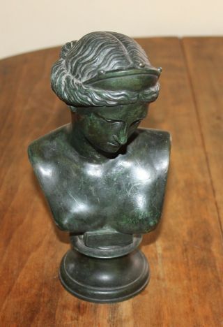 19th C Italian Bronze Grand Tour Bust Study Of " Venus Of Capua” Fond Art Naples