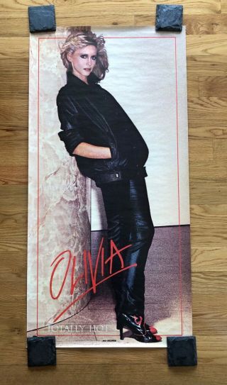 Huge (and Rare) Olivia Newton - John Poster,  “totally Hot”,  24x48 Inches