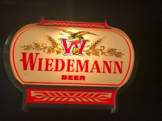Vintage Wiedemann Beer Light Lighted Wall Sign