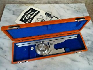 Brown & Sharpe Bevel Protractor No 496 Case Instructions Machinist Tool