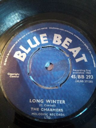 The Charmers - Agua Fumar / Long Winter 7 " Reggae Skavinyl Rare Bluebeat Single
