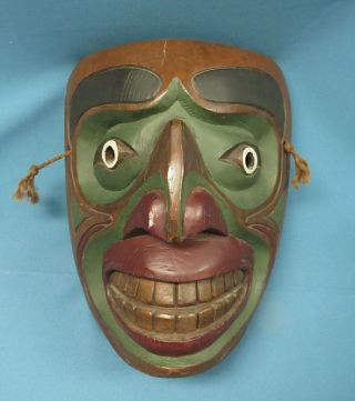 Vintage Wood Resin Native Alaska Canada Haida Kwakiutl Indian Mask Philip Thorne