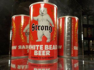 White Bear Strong By Walter Old Flat Top Beer Can