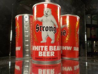 WHITE BEAR STRONG BY WALTER OLD FLAT TOP BEER CAN 2