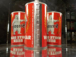 WHITE BEAR STRONG BY WALTER OLD FLAT TOP BEER CAN 3