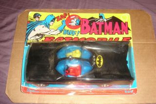 Rare Vintage 1960s Simms Aurora Batman Batmobile On Blister Card 529