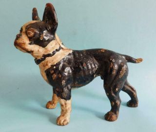 Hubley Usa Cast Iron French Bulldog Boston Terrier Ornament Smaller Doorstop