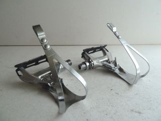 Vintage Shimano Dura Ace Pd 7400 Aero Pedals With Size L Clips