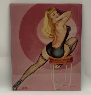 Kpm Style Porcelain Painting Plaque Of Girl Posing By Peter Driben