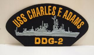 Uss Charles F Adams Ddg - 2 Ship Boat Patches Patch