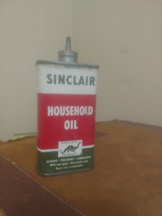 Vintage Sinclair Household Oil Can - 4 Ounce With Dinosaur
