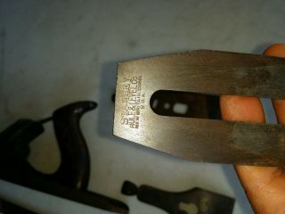 Antique Stanley Bailey No.  5C wood plane early type11,  3 patent dates,  low knob, 3
