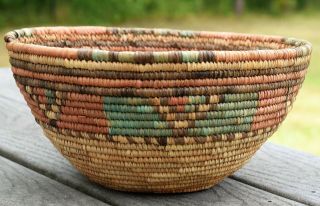 Large Vintage Native American Indian Wedding Basket 11” Fruit Bowl Navajo Tribe