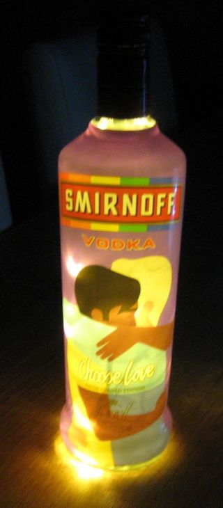 Smirnoff Vodka Pride Choose Life Ltd Edition Bottle Battery Operated Light 1