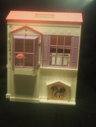 1996 Vintage Barbie Doll House - Folding Pretty Pink House - 16961 Vintage Vgc