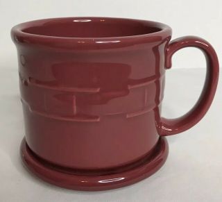 Longaberger Pottery Cup Mug Lid Coaster Woven Traditions Soup Coffee Tea 16 Oz