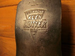 Vintage Embossed Keen Kutter Single Bit Axe Head 2