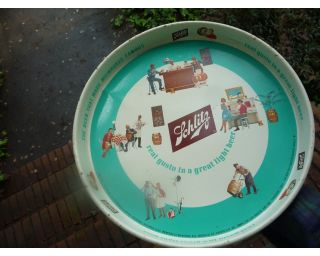 Vintage 1962 Schlitz Beer Tray The Beer That Made Milwaukee Famous 13.  5 In Stel
