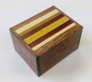 7 Steps Natural Wood 2 Sun Japanese Puzzle Box Himitsubako Oka Craft