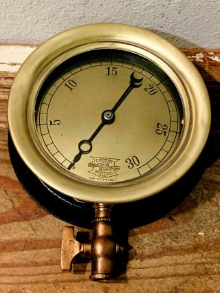 Dated 1894: Large 6 " Vintage Crosby Brass Steam Pressure Gauge,  Antique,  Boiler
