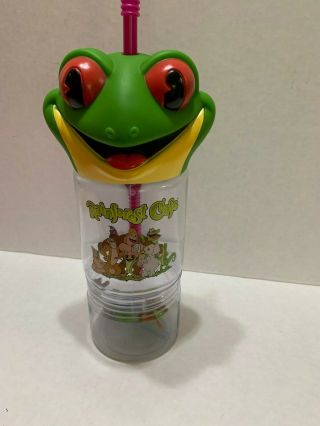 Rainforest Cafe Frog 16 Oz.  Cups Bottles With Snack Holder - Fast