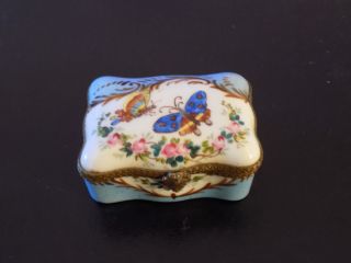 French Porcelain Pill Box By Limoges