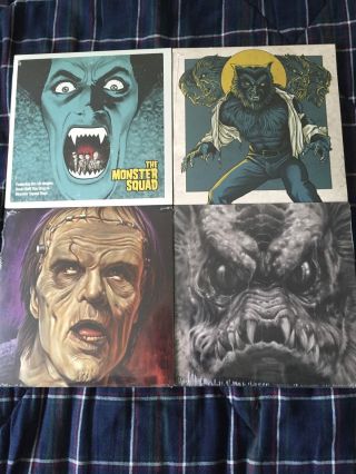 The Monster Squad Vinyl 7 " Mondo Complete Wolfman Frankenstien Gillman Dracula