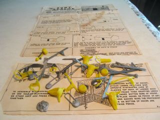 Vintage Marx Custer Accessories/fort Apache Assembly Sheet