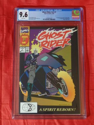 Ghost Rider Volume 2,  1 — Cgc 9.  6 White Pages — Case