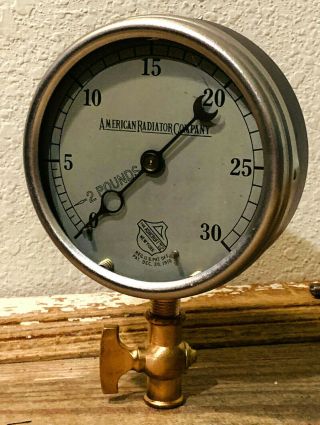 Large 5 " Vintage Ashcroft Brass Steam Pressure Gauge,  Antique,  Boiler,  Steampunk