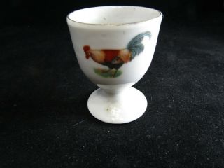 Vintage Porcelain Single Egg Cup - Art Pottery - Chicken - 1