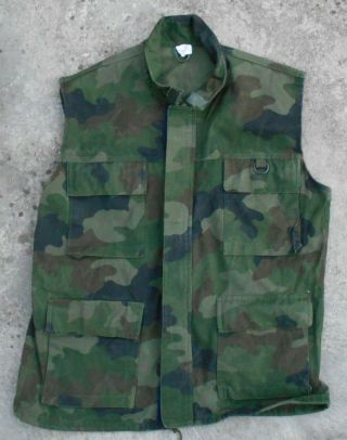 Serbia / Yugoslavia - Army M93 Un - Lined Camouflage Waistcoat Size Large 116 Cm