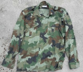 Yugoslavia / Serbia Good M93 Camouflage Army Shirt 1994 Size 43 112 Cm Med.