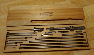 Vintage L.  S.  Starrett Co.  Inside Micrometer Set 2 " To 32 " Solid Rod 18 Piece Set